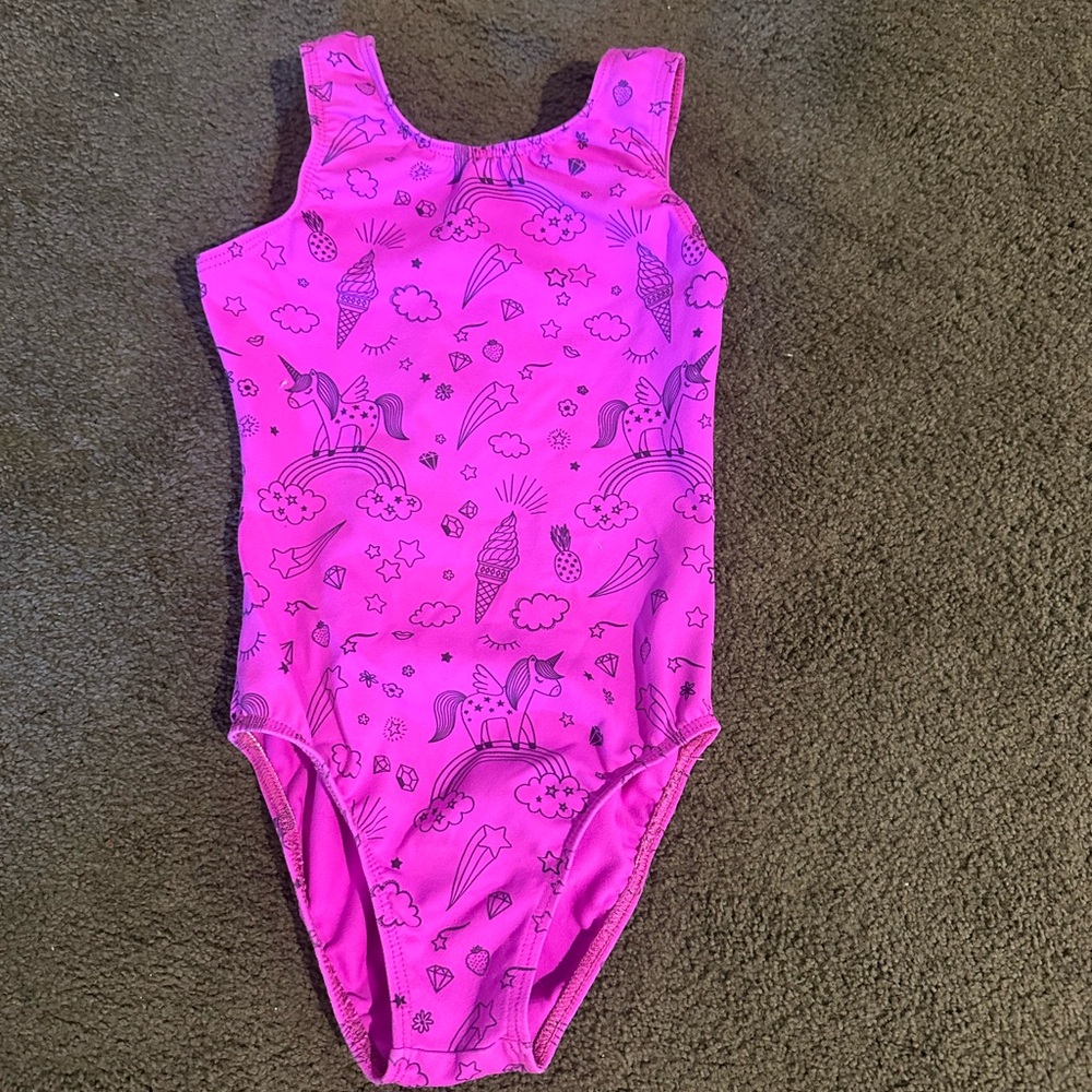 Pink Unicorn Print Swimsuit